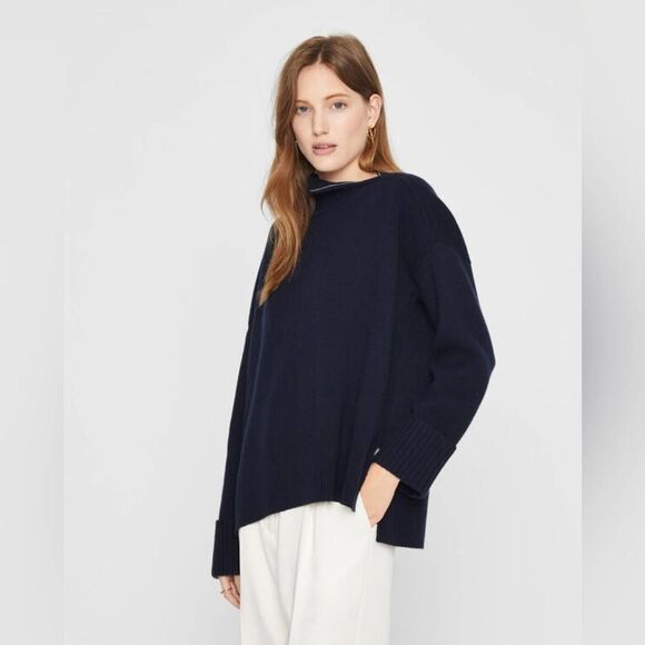 Club Monaco Double Knit Zip Turtleneck - Picture 1 of 4